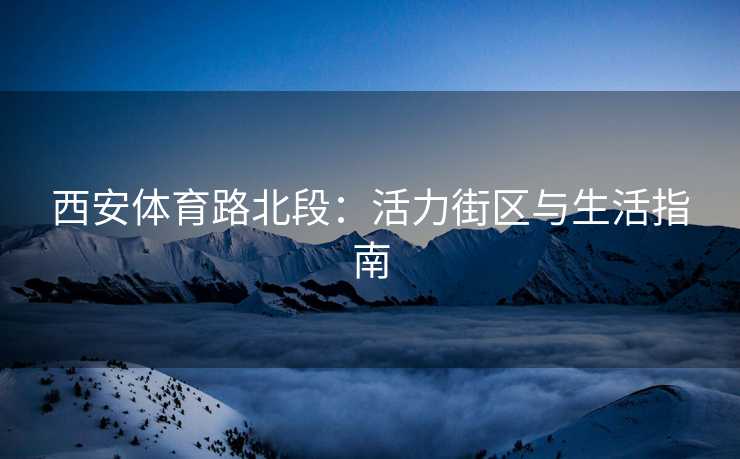 西安体育路北段：活力街区与生活指南