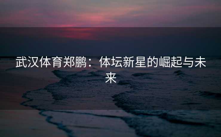 武汉体育郑鹏：体坛新星的崛起与未来